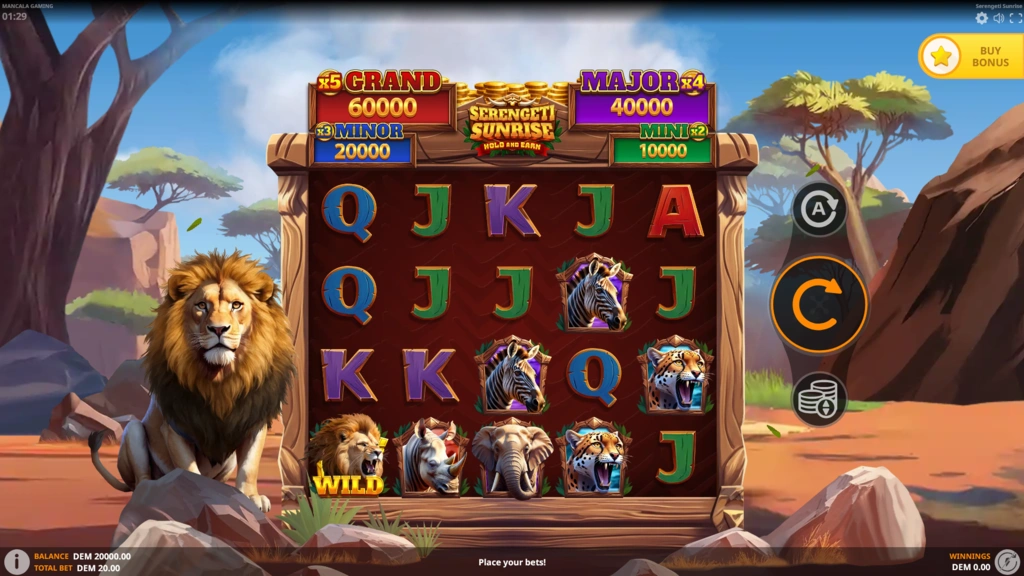 Serengeti Sunrise Base Game Serengeti Sunrise Base Game